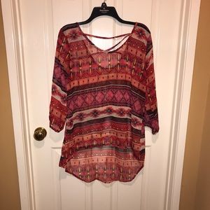 Cowgirl Legend Sheer Blouse NWOT